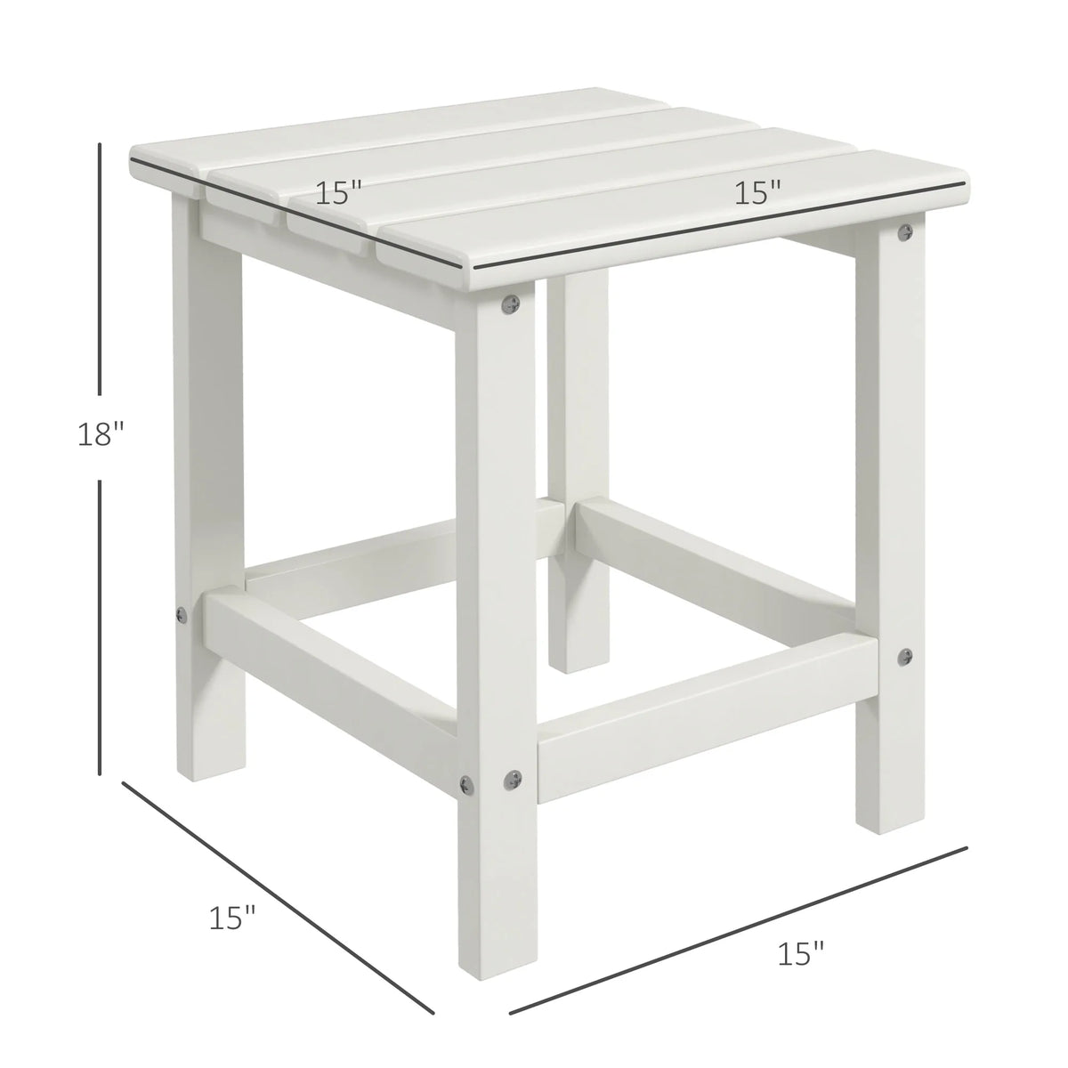 Outsunny Modern Outdoor Patio Side Table For Backyard And Deck