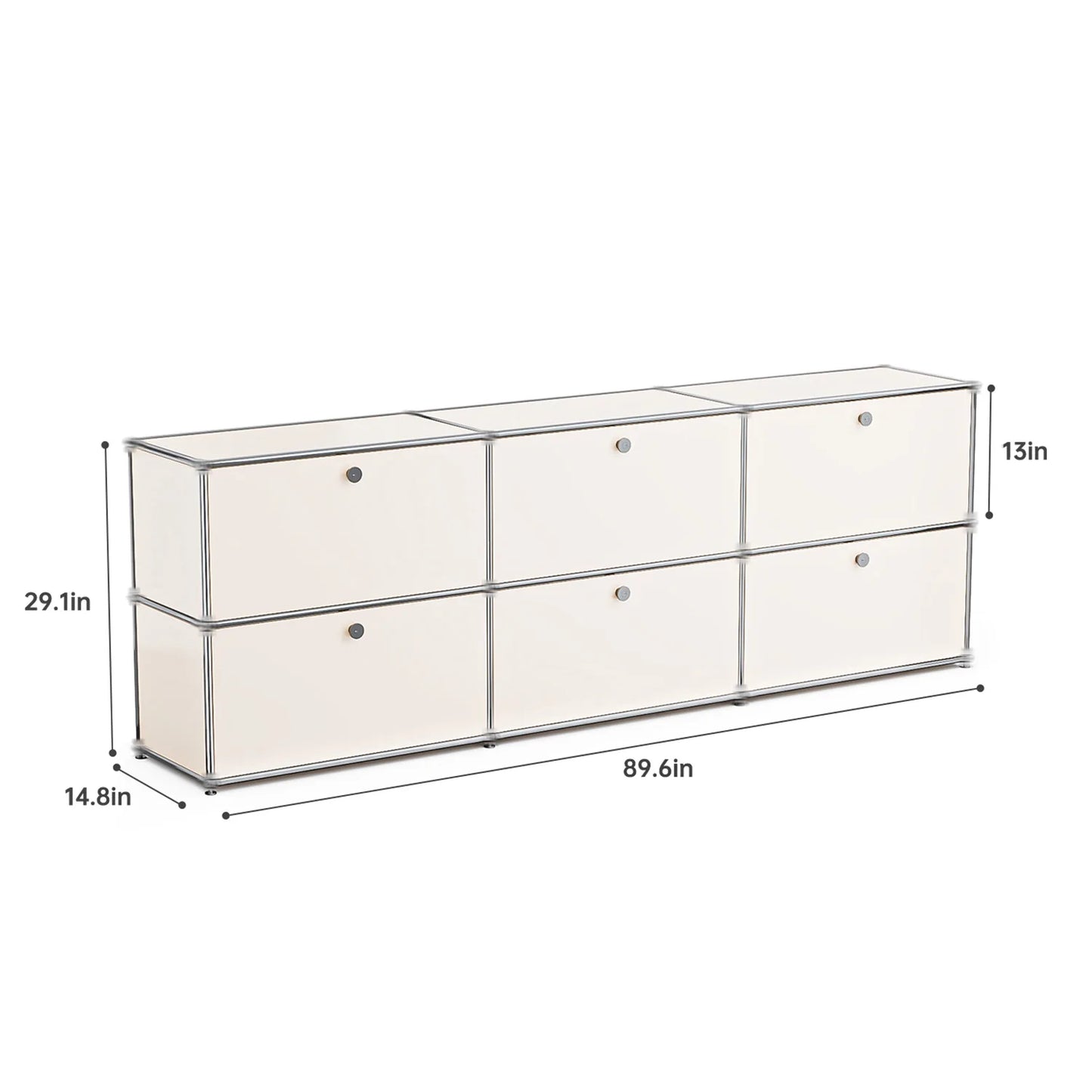 Metal Storage Cabinet TV Stand for Living Room and Office