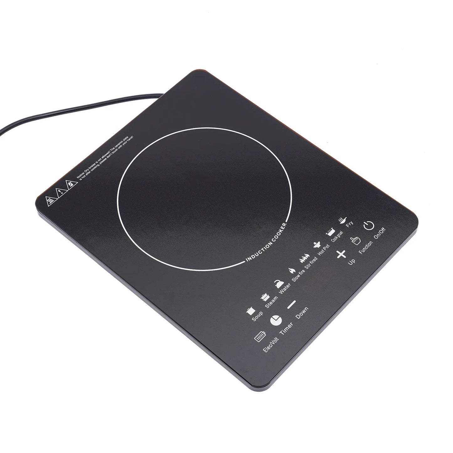 Portable 750W Induction Cooktop With 8 Presets And LCD Display