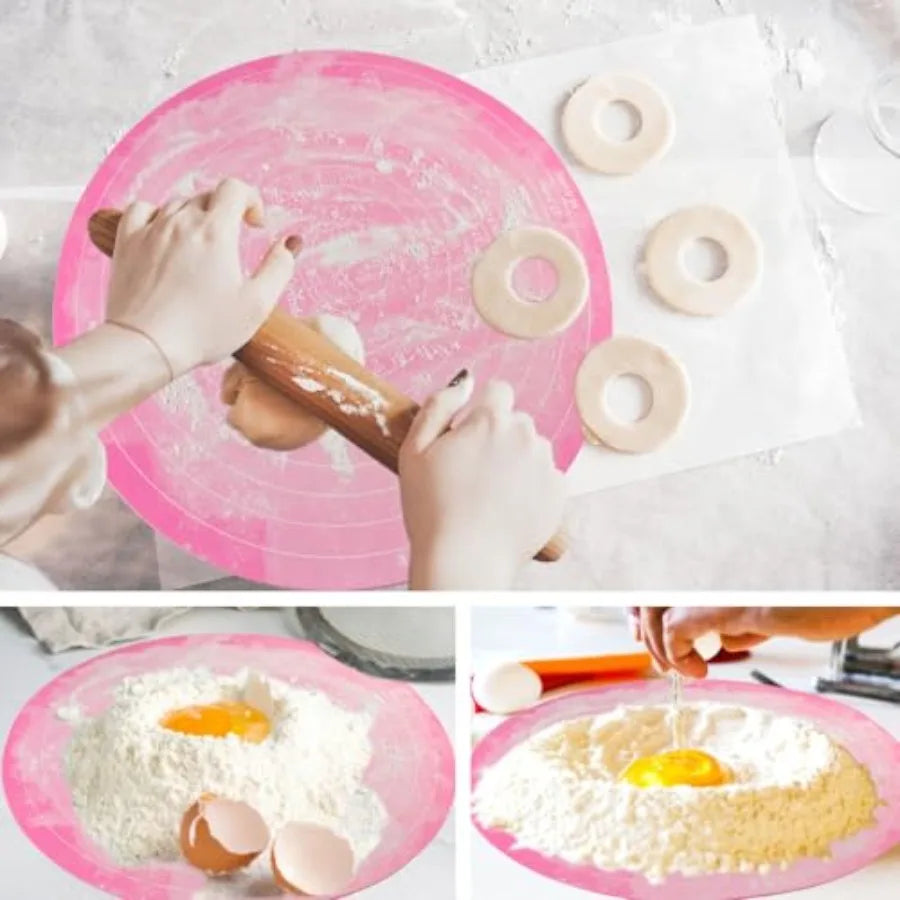 Silicone Cake Mat With Measurements For Rolling And Baking