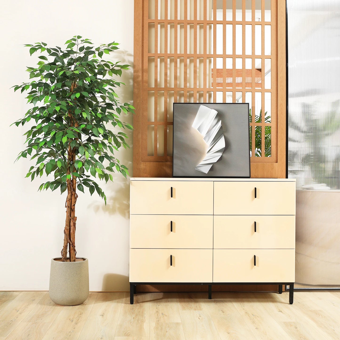 KAZEILA Artificial Ficus Tree With Natural Curved Trunk
