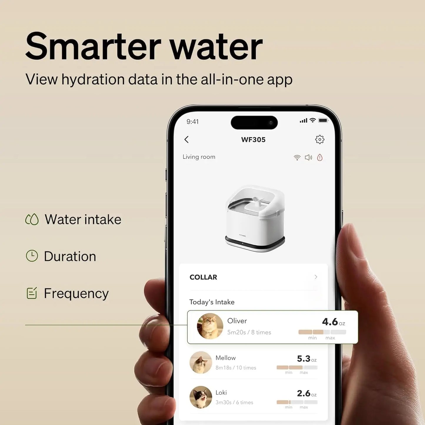 Smart Cat Water Fountain With RFID Recognition And WiFi App