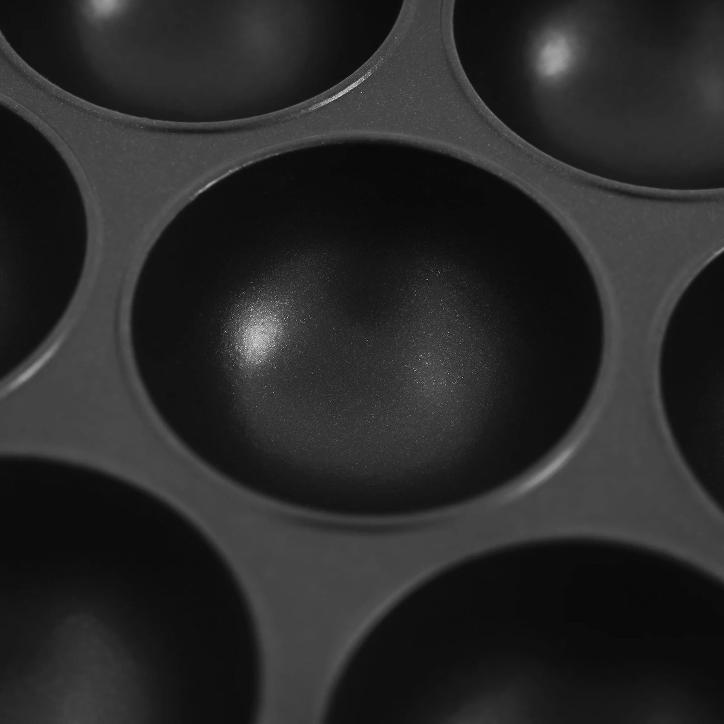 Bymaocar 7-Hole Cake Pan With Handle Nonstick Takoyaki Maker