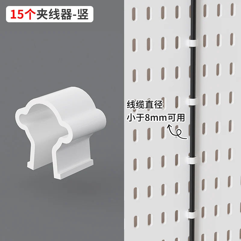 Wall Mounted Pegboard Organizer With Shelves For Desk Accessories