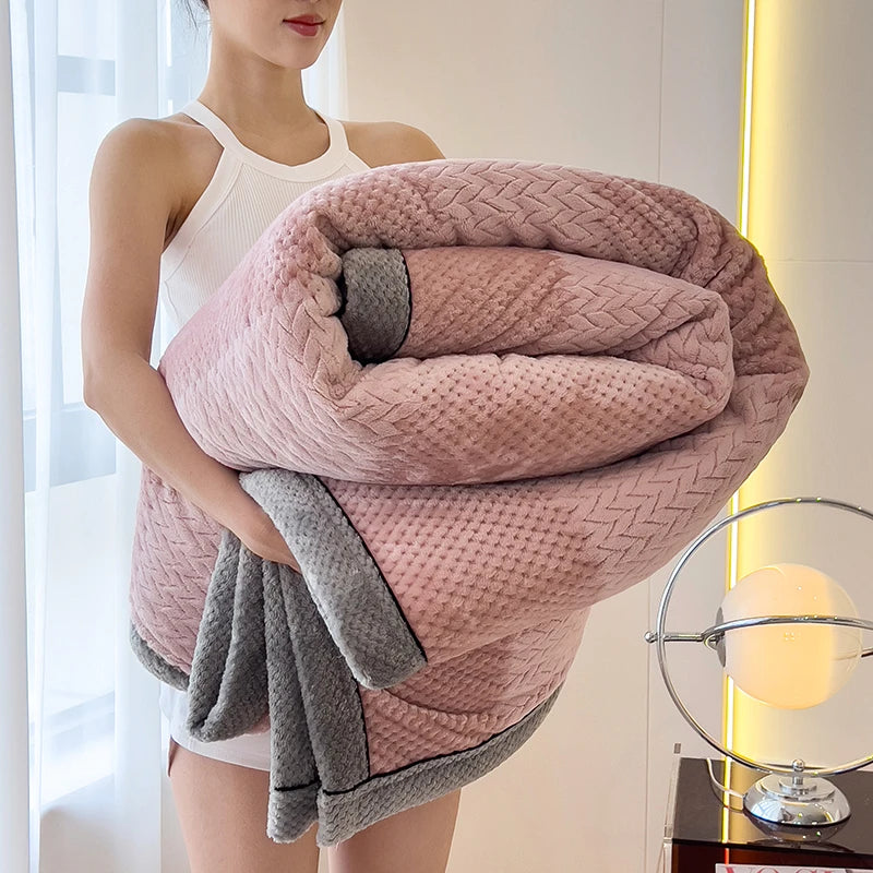 KDV Milk Velvet Blanket For Bed Spring Autumn Grade A