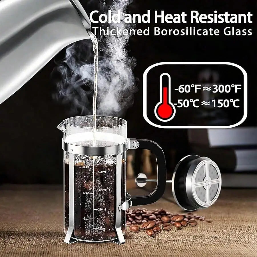 XMSJ 304 Stainless Steel French Press With Four Filters