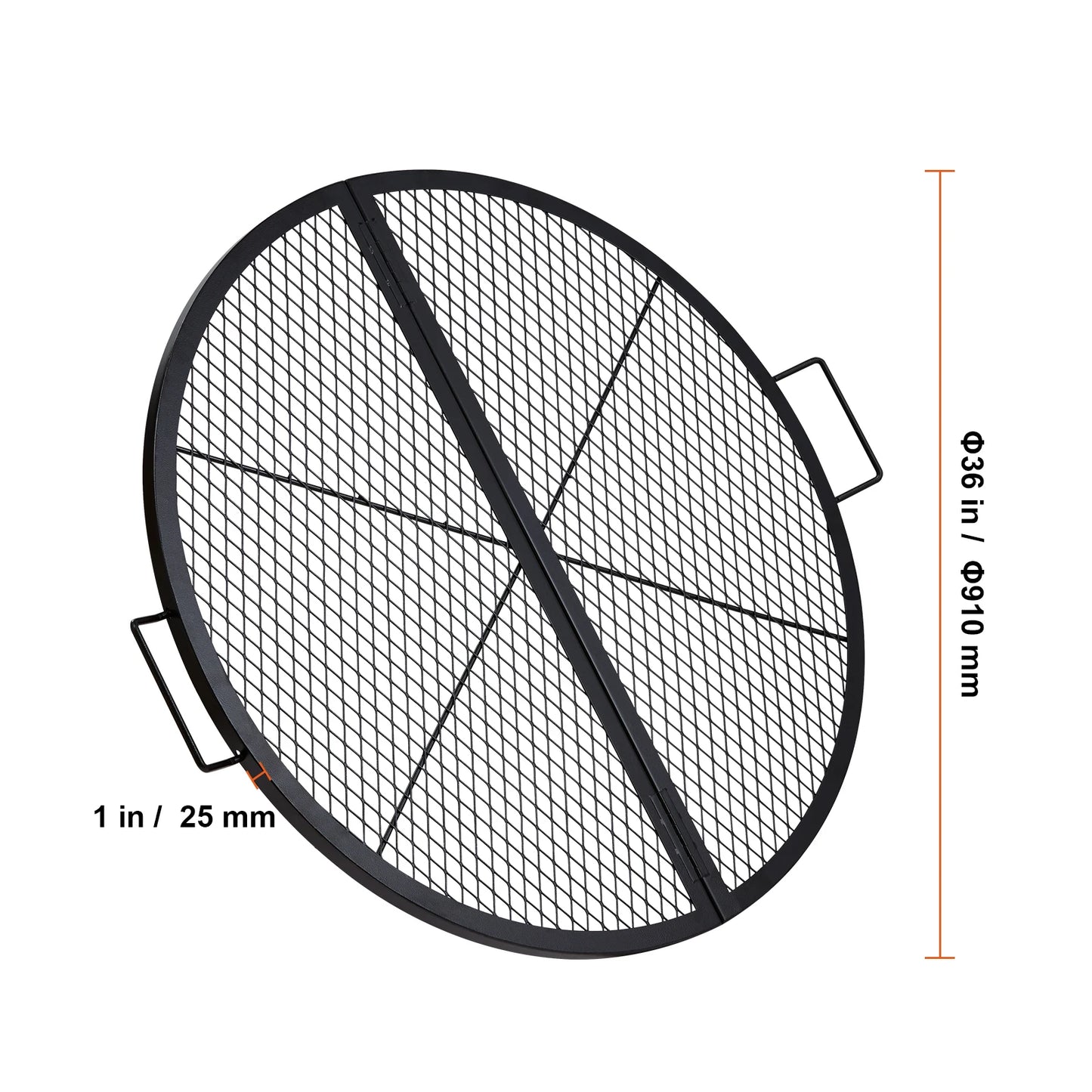 VEVOR X Marks Fire Pit Grill Grate Round Cooking Grid