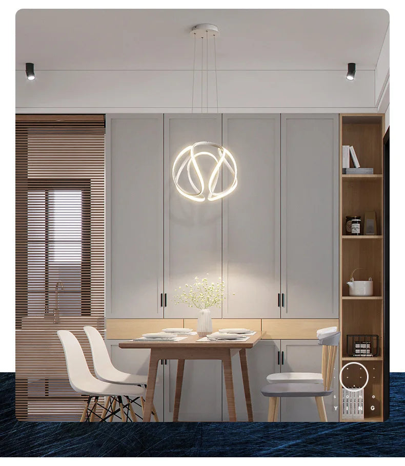 VETRULUS Modern Pendant Light LED Chandelier For Living Room