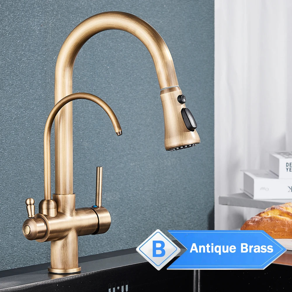 Rozin Purification Pull Out Kitchen Faucet With Water Filter