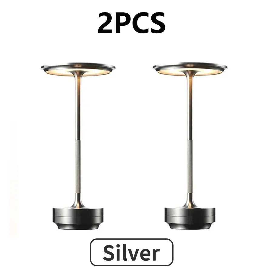 HPH LED Desk Lamp USB Touch Dimming Metal Night Light
