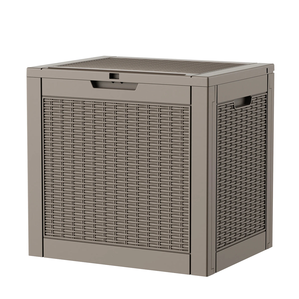 Weather Resistant Resin Outdoor Storage Chest With Lockable Lid