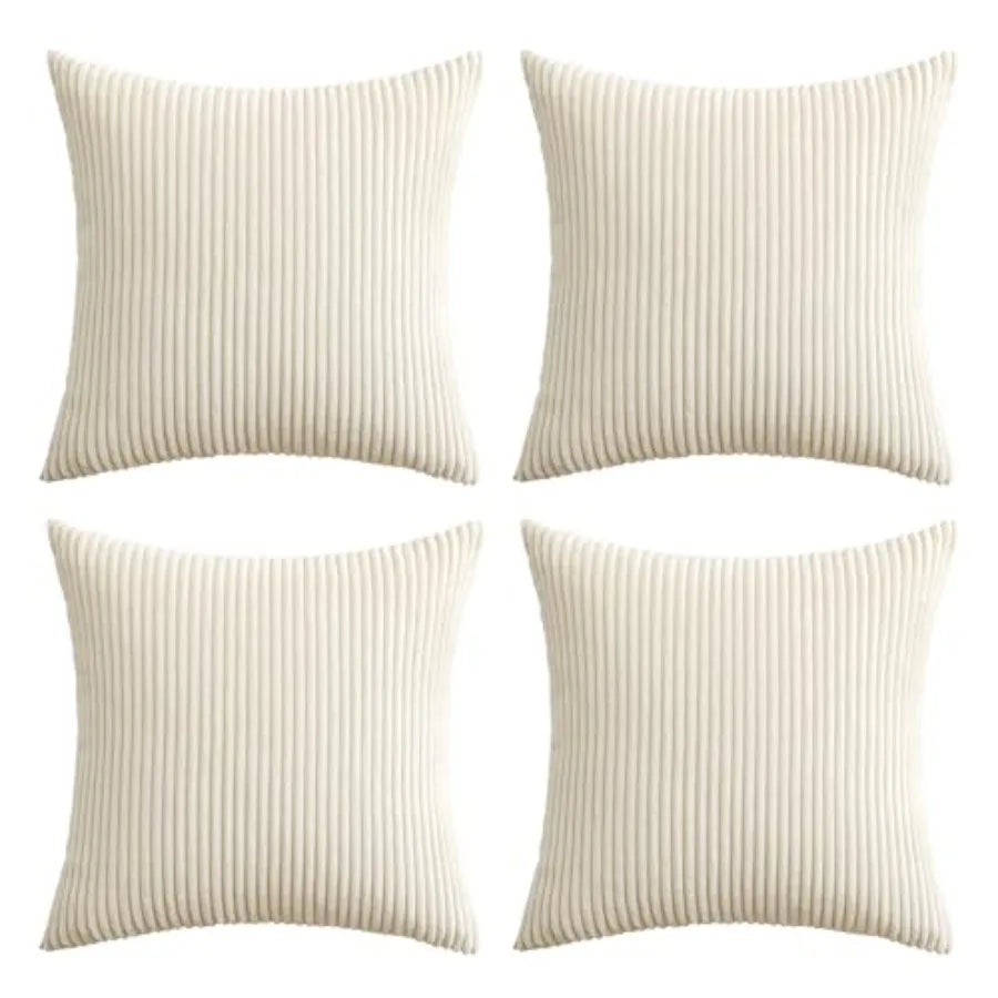 Modern Corduroy Farmhouse Throw Pillow Covers For Couch Decor
