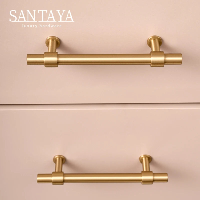 Santaya Modern Solid Brass Cabinet Pull Handle for Furniture