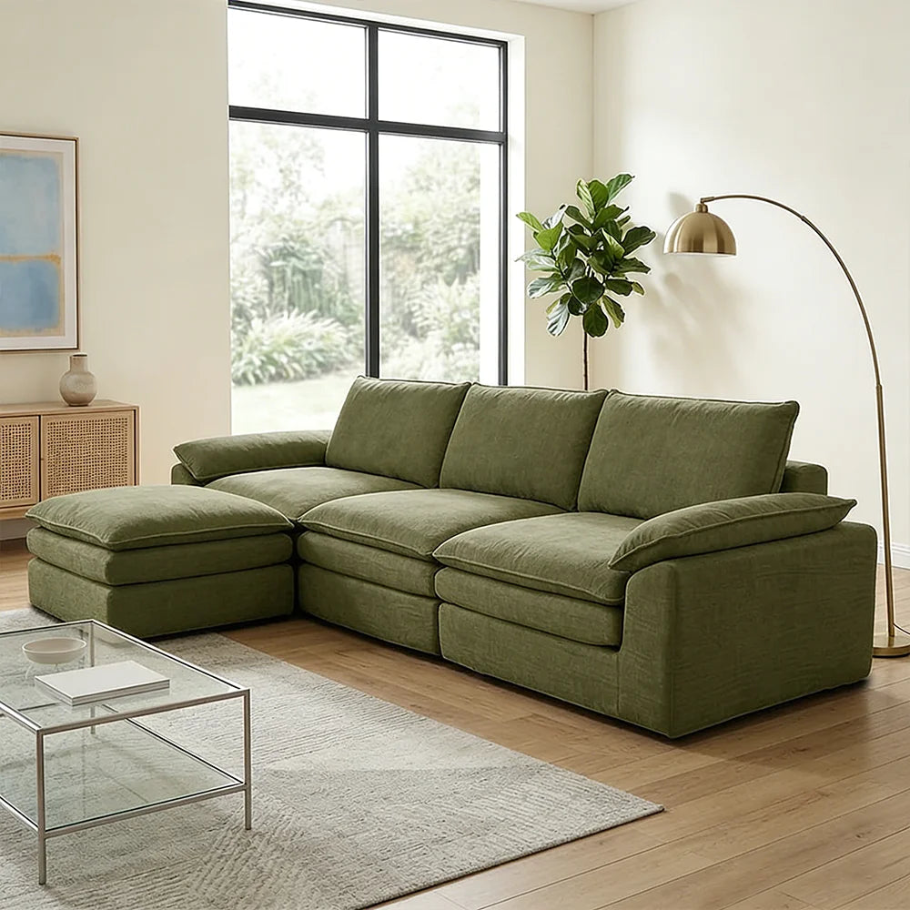 YQzyphyna Modern Cloud Modular Sofa With Memory Foam And Pillows
