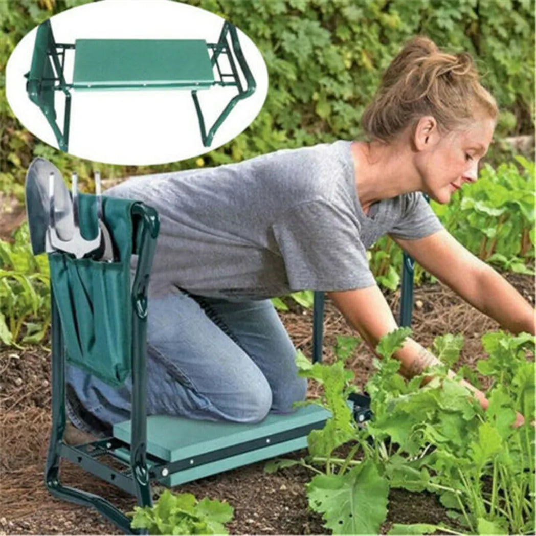 Heavy Duty Folding Knee Stool Garden Seat 150kg Load Portable