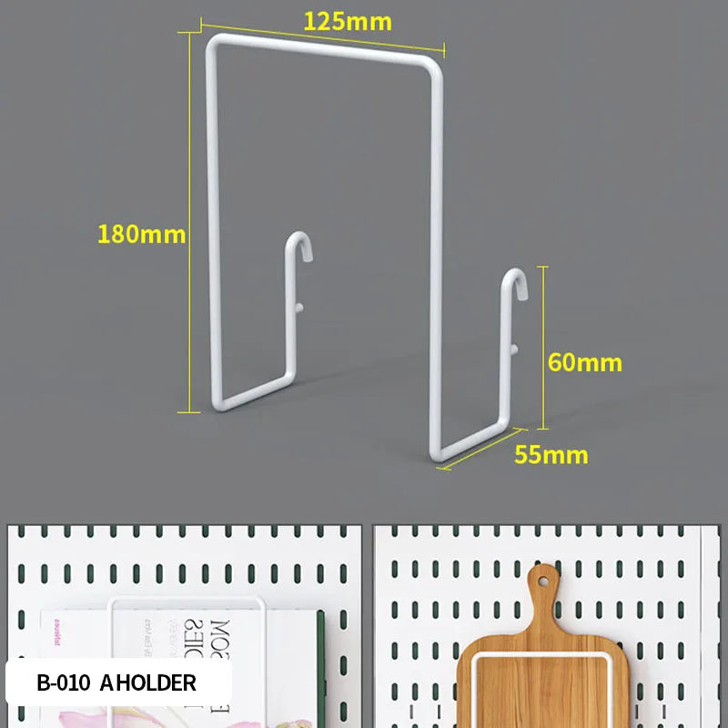 Wall Mounted Pegboard Organizer With Shelves For Desk Accessories
