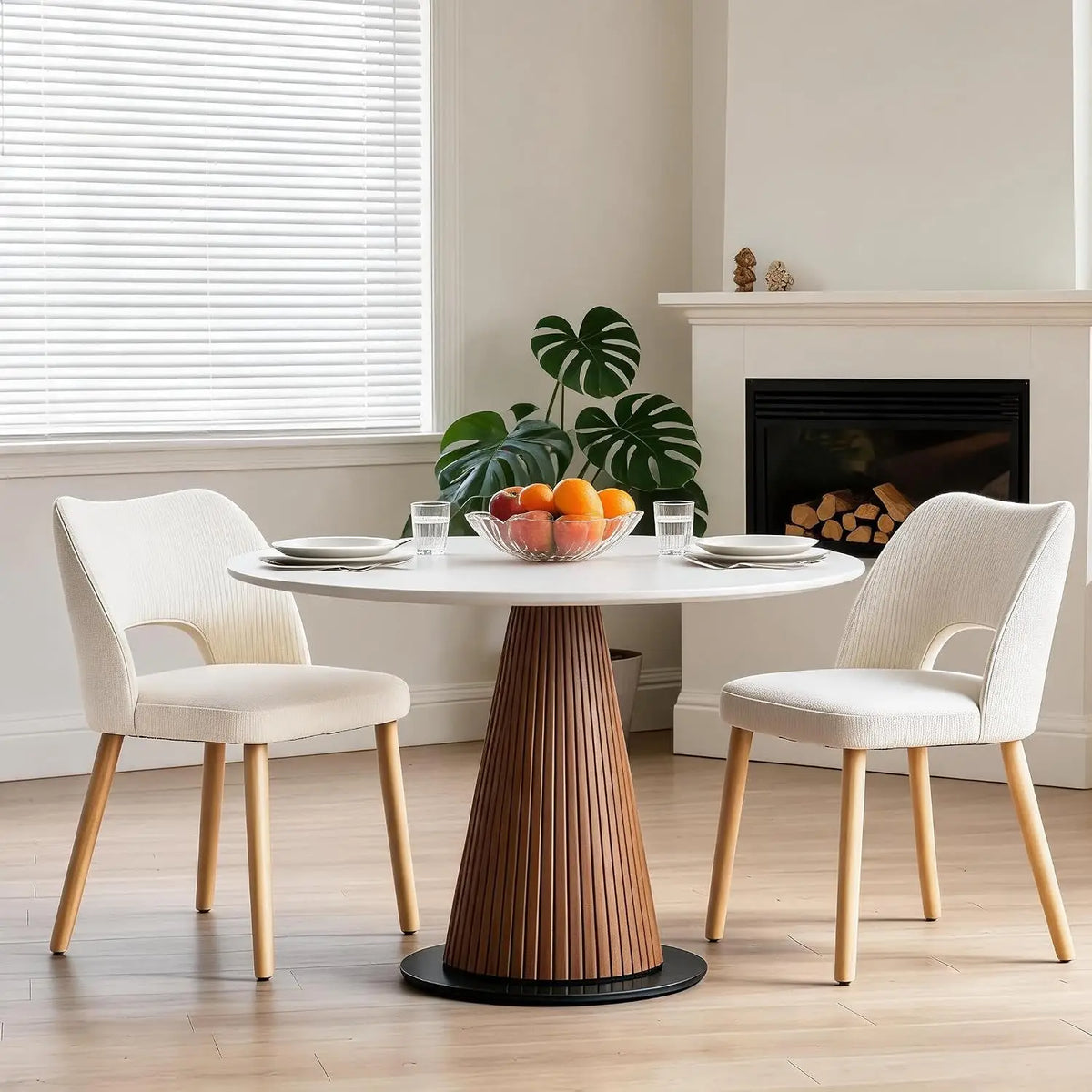 HiMISS Modern Upholstered Dining Chairs With Butterfly Backs