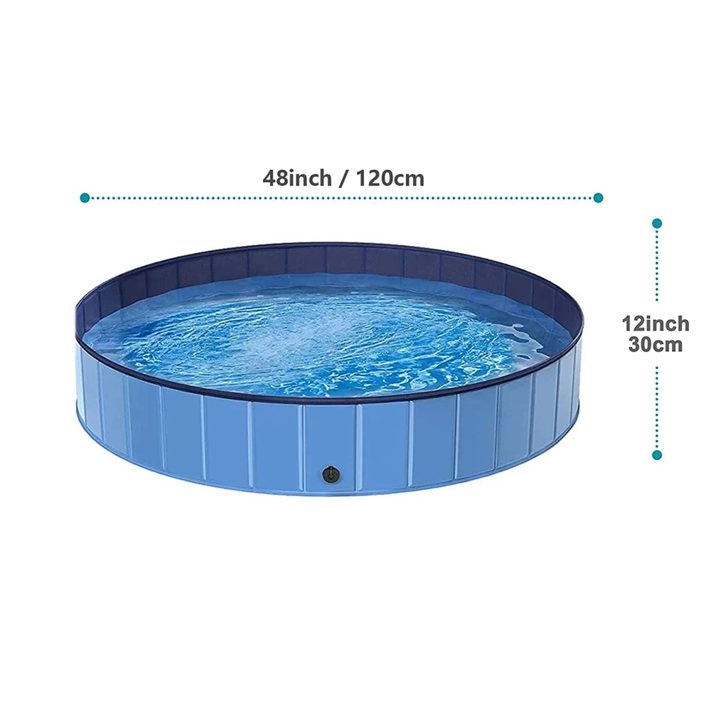 Foldable Dog Swimming Pool Portable Bath Tub For Large Dogs Waterproof