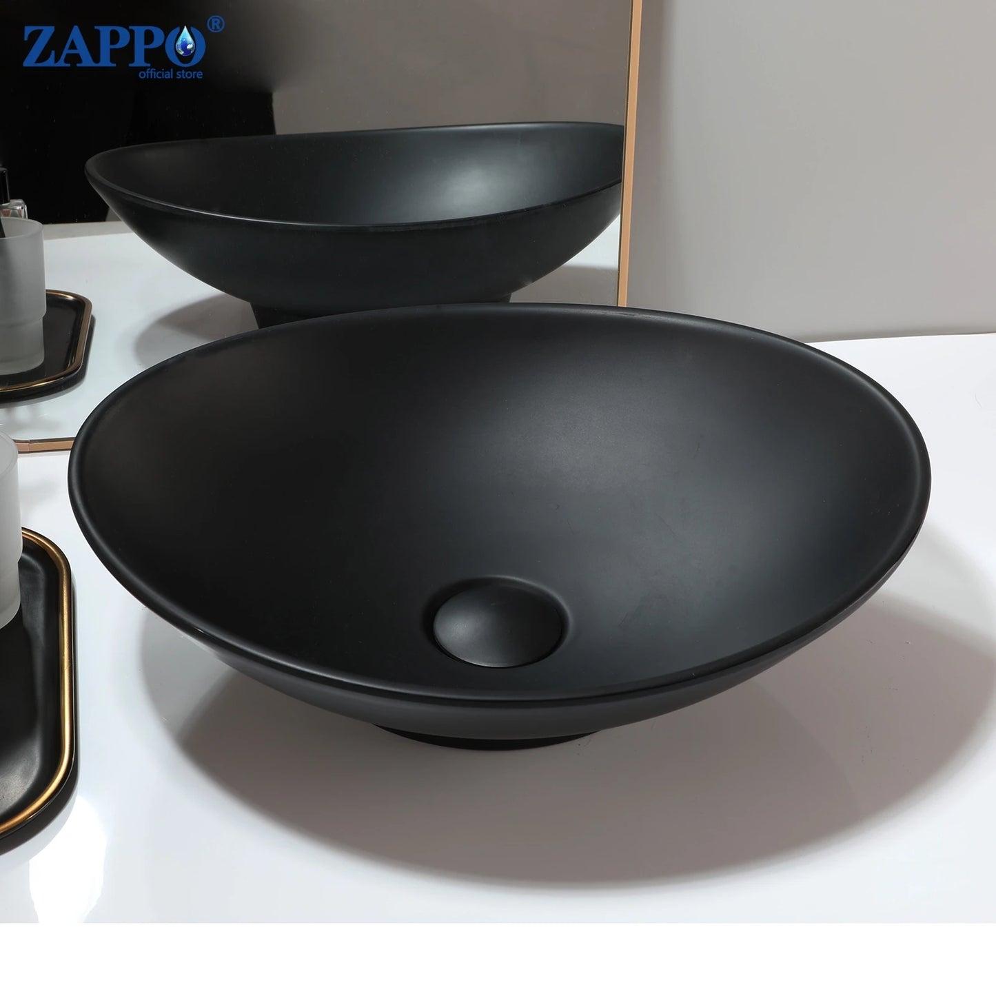 Mekkhalaa Stone Resin Above Counter Bathroom Vessel Sink