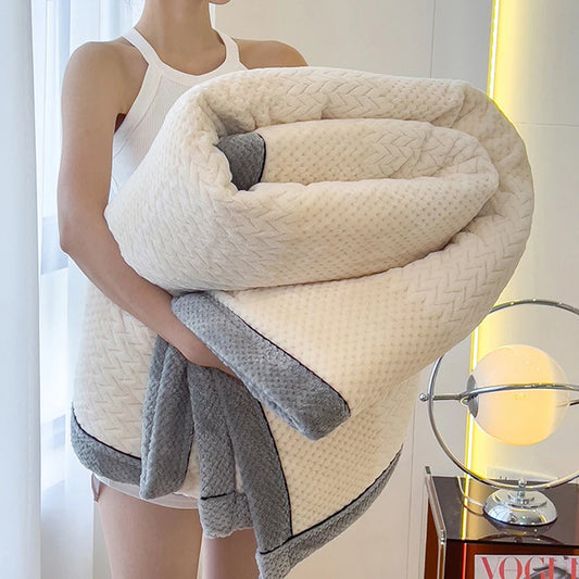 KDV Milk Velvet Blanket For Bed Spring Autumn Grade A