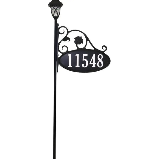 Reflective Double Sided Address Sign With Light Or 911 Option