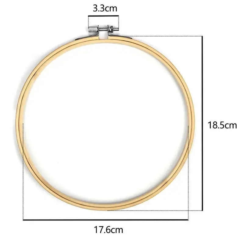 Wooden Embroidery Hoops Set Bamboo Frames For DIY Cross Stitch