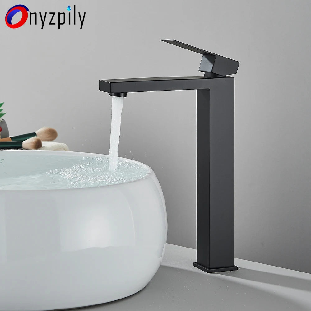 Onyzpily Stainless Steel Deck Mounted Bathroom Basin Faucet