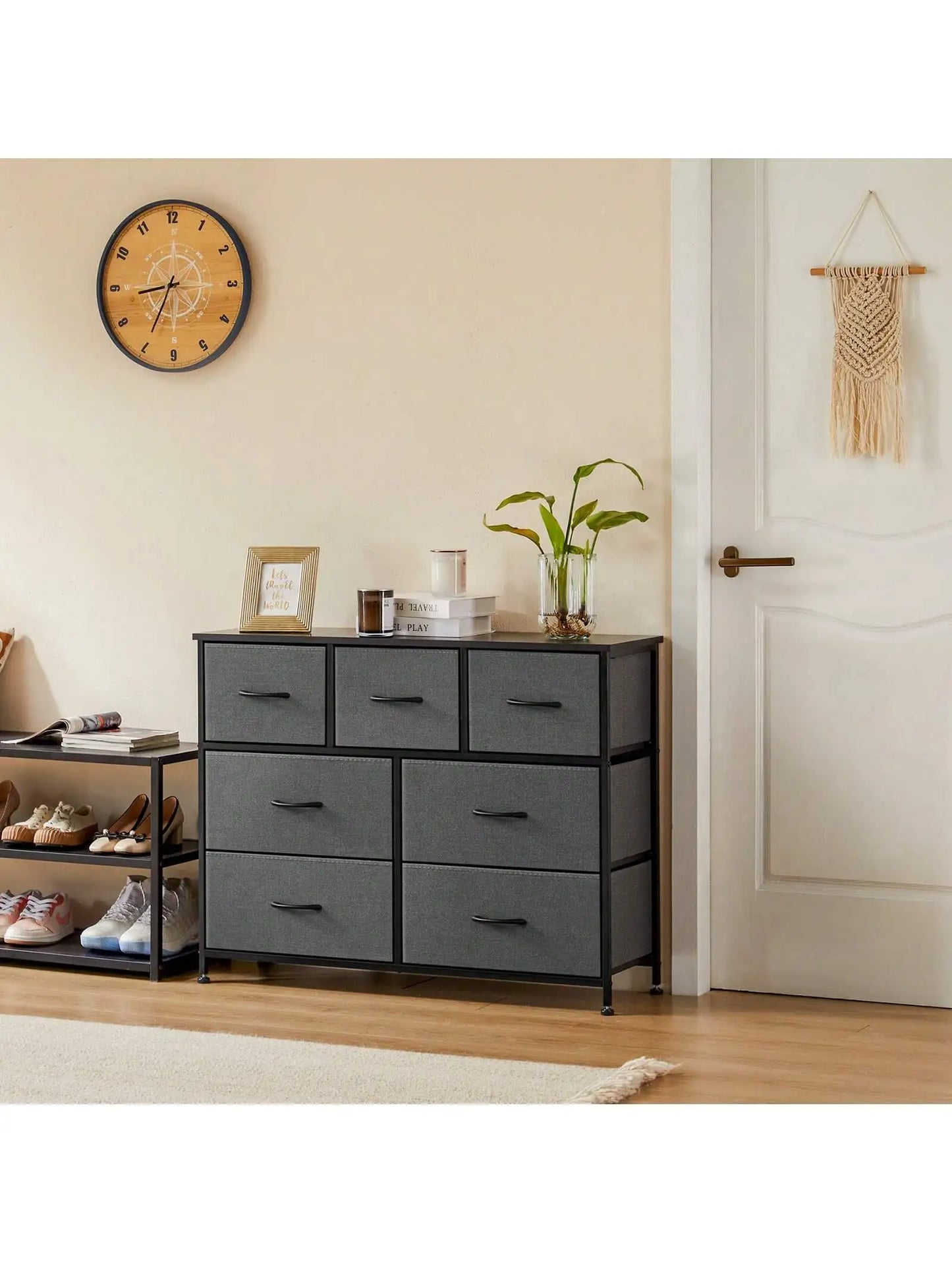 Bedroom Fabric Drawer Organizer Chest With Seven Drawers Nursery