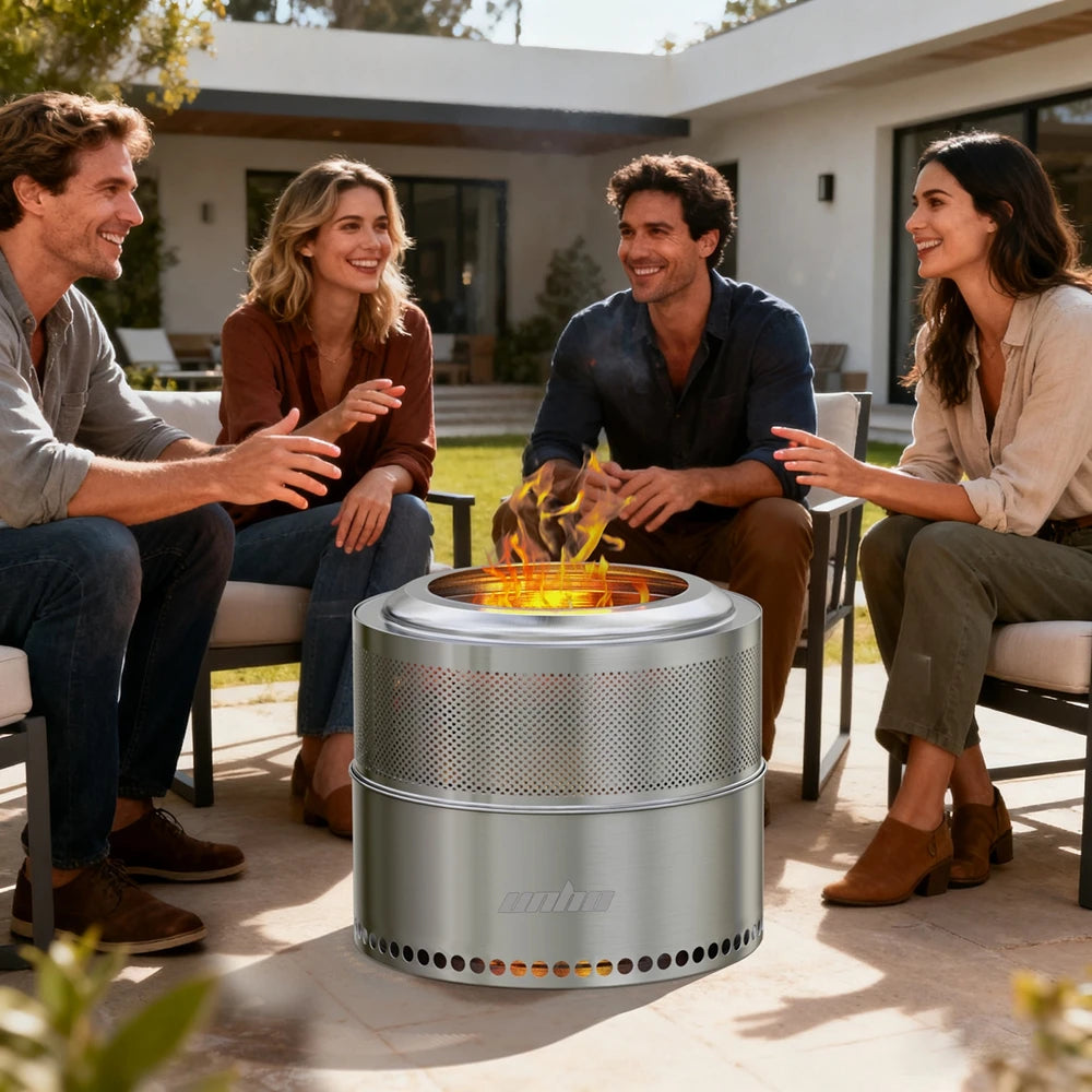 Smokeless Stainless Steel Outdoor Wood Burning Fire Pit