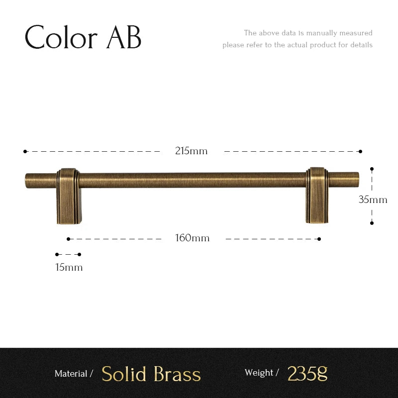 Santaya Solid Brass Cabinet Handles for Kitchen and Furniture