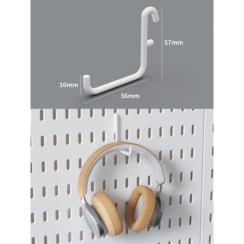 Wall Mounted Pegboard Organizer With Shelves For Desk Accessories