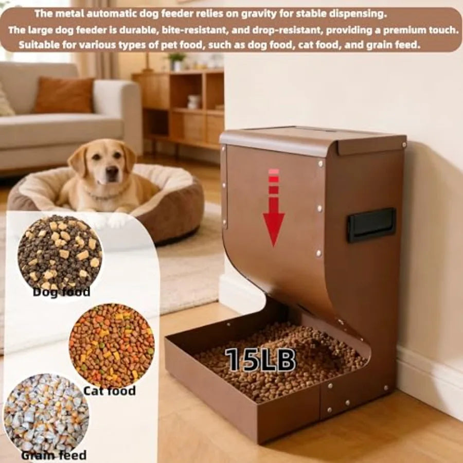Gravity Automatic Dog Feeder Indoor Outdoor Use For Dogs