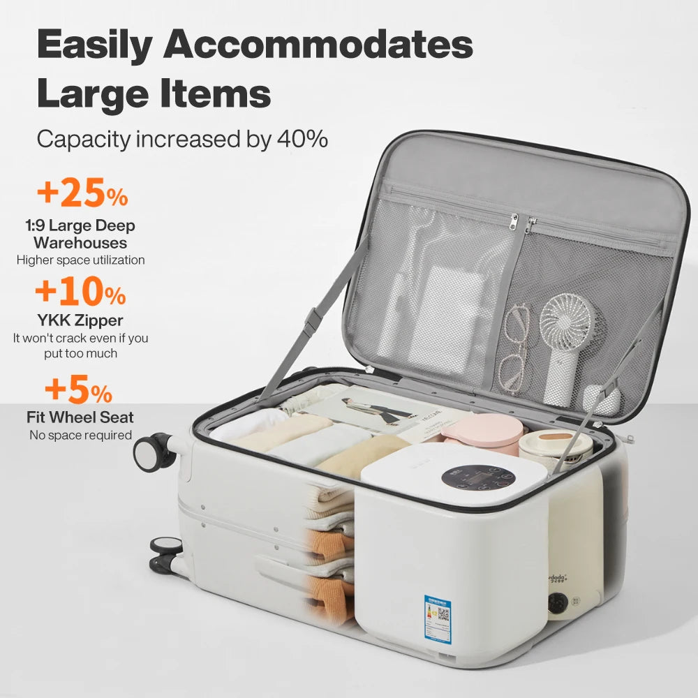 Mixi Aluminum Frame Front Opening Rolling Luggage M9291