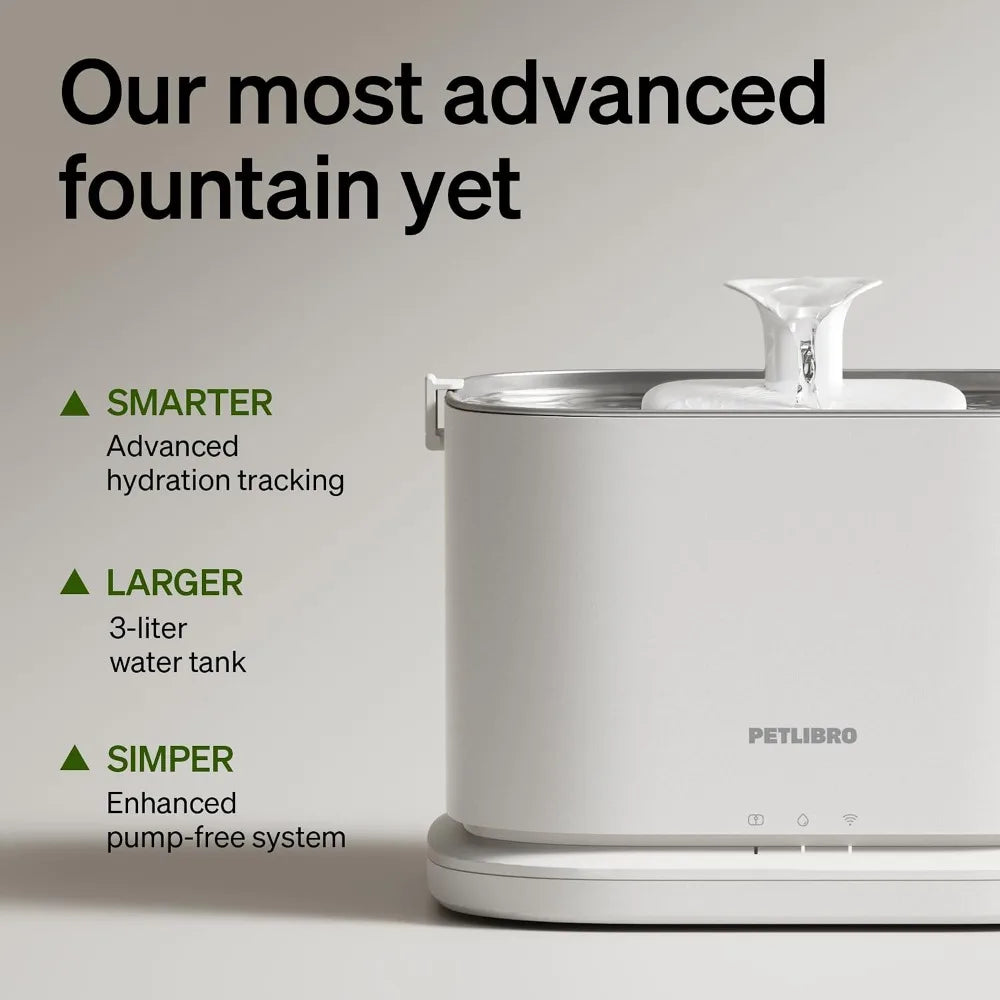 Smart Cat Water Fountain App Monitoring Stainless Steel 5G WiFi
