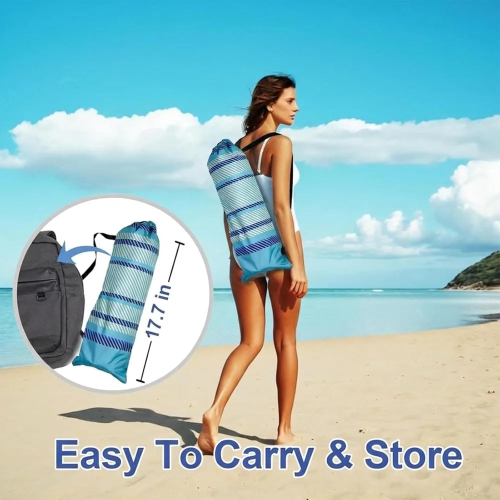 NBVCX Wind Resistant UV50 Beach Umbrella With Sand Anchor