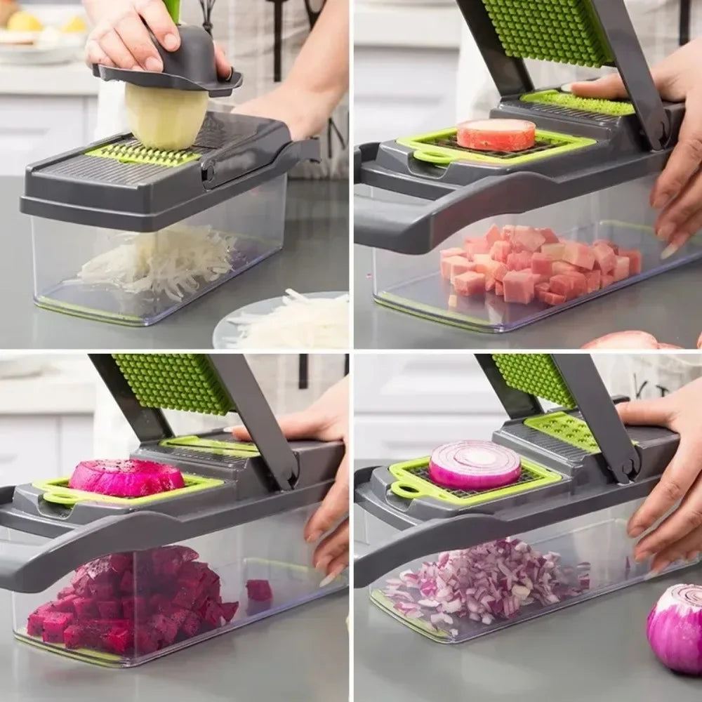 AEDG Multifunctional Vegetable Chopper Slicer Dicer Grater With Handle