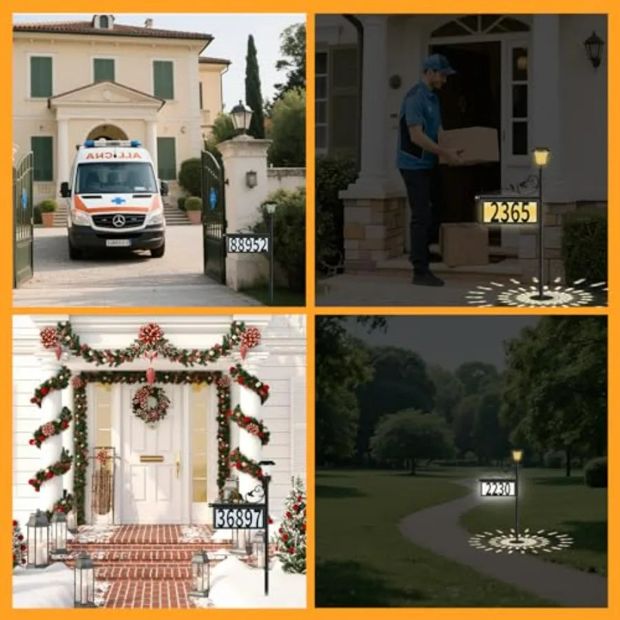 Deluxe Solar House Numbers Display 0 to 9 50 Customizable