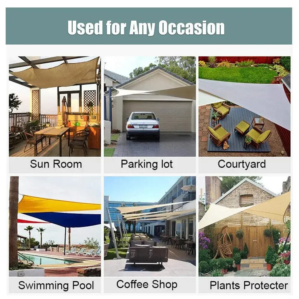 Waterproof Shade Sail Outdoor Sun Shelter Canopy For Patio Garden