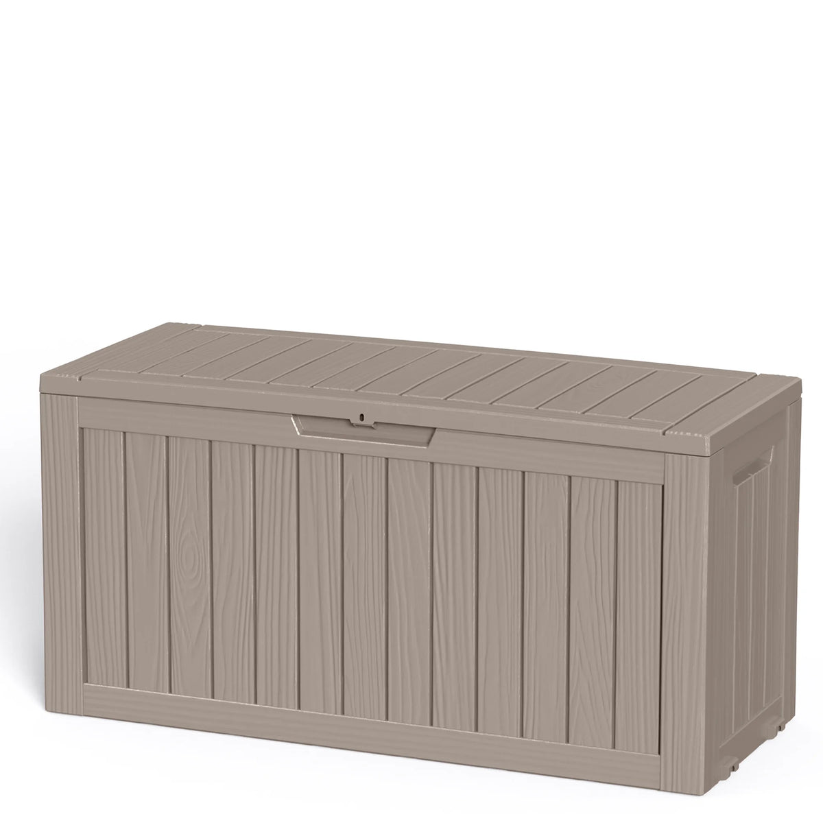 Weather Resistant Resin Outdoor Storage Chest With Lockable Lid