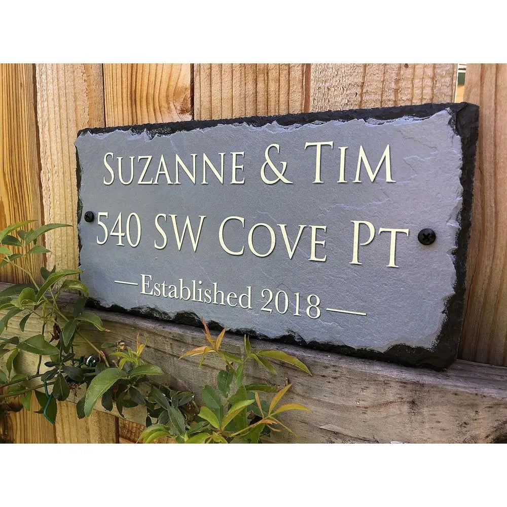 Squirrel Ink Handcrafted House Number Sign Address Plaque