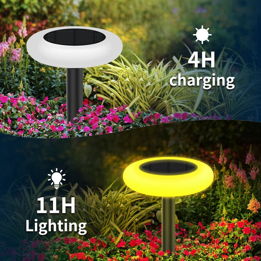 Intelamp Solar Pathway Lights Outdoor Garden Lawn LED Lights