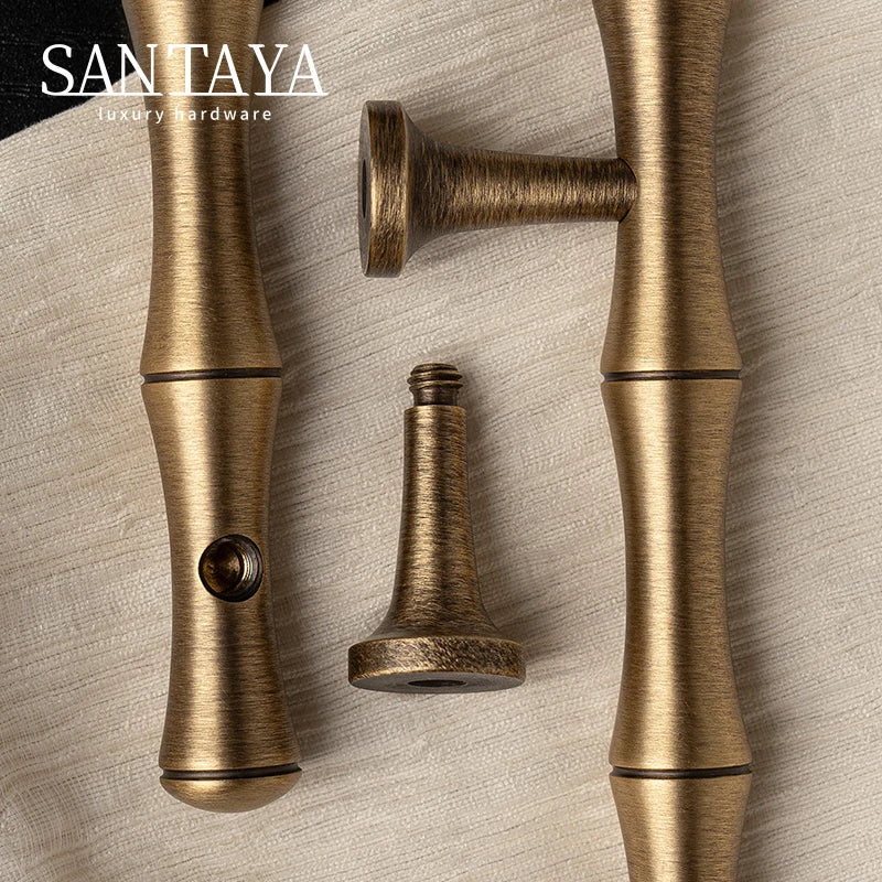 Santaya Brass Kitchen Cabinet Handles for Wardrobe Drawers