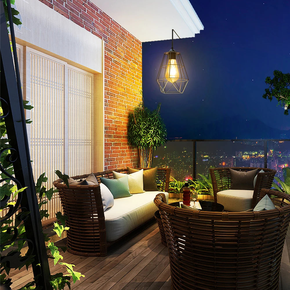 Intelamp Waterproof Solar Pendant Lights For Indoor Outdoor Use