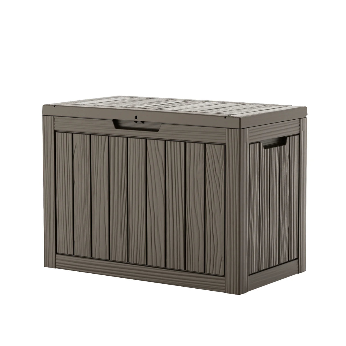 Weather Resistant Resin Outdoor Storage Chest With Lockable Lid