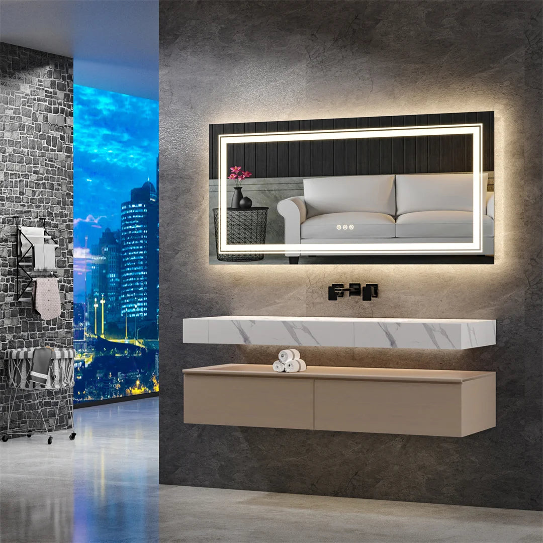 Luvodi Full Length Illuminated Mirror With Touch Sensor Control