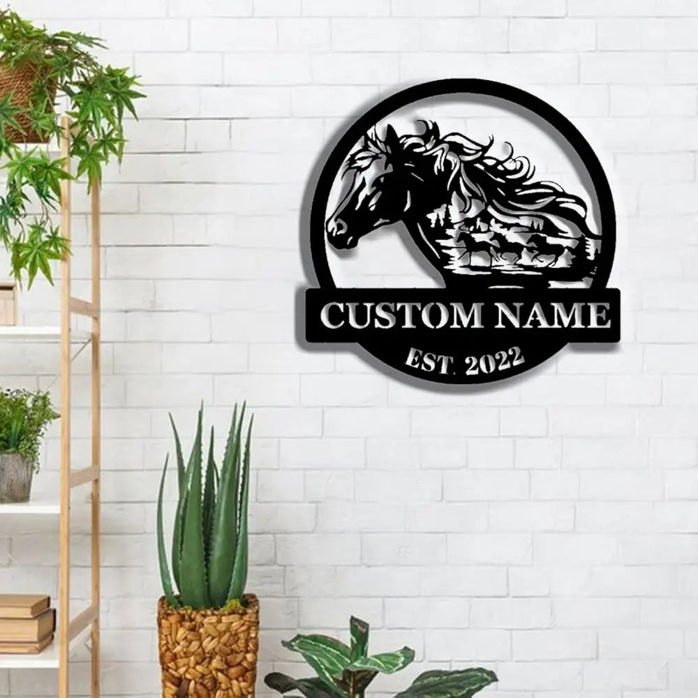 Custom Metal Wall Art House Name Address Zodiac Sign