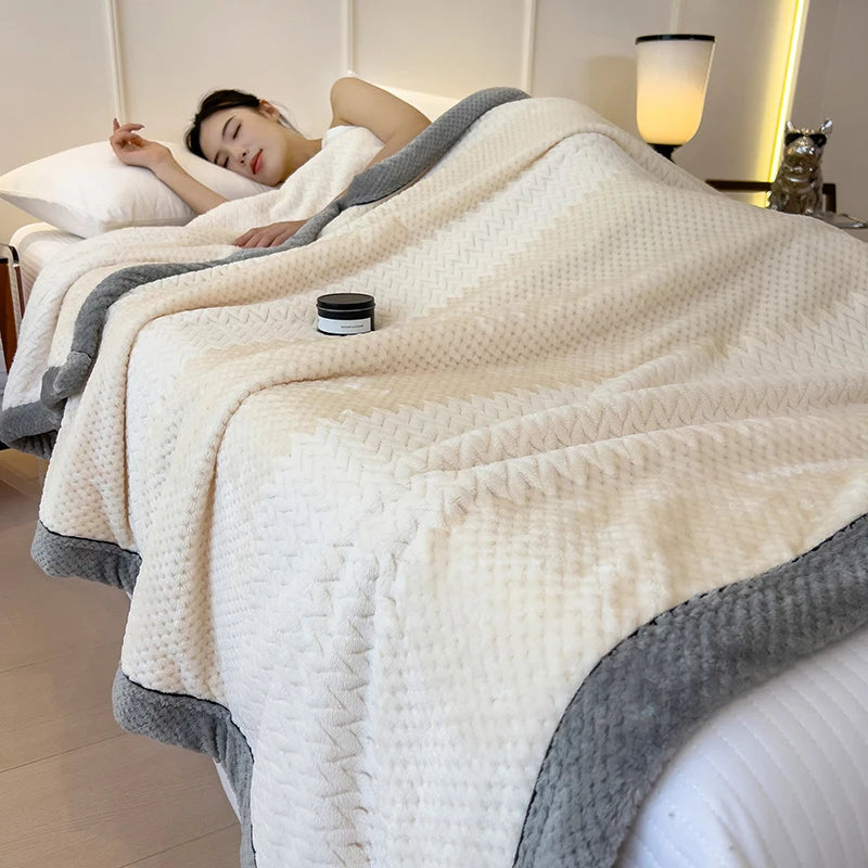 KDV Milk Velvet Blanket For Bed Spring Autumn Grade A