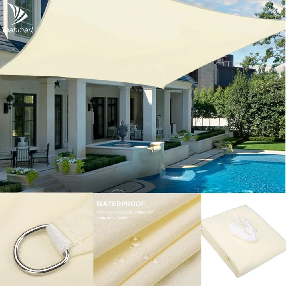 Waterproof Shade Sail Outdoor Sun Shelter Canopy For Patio Garden