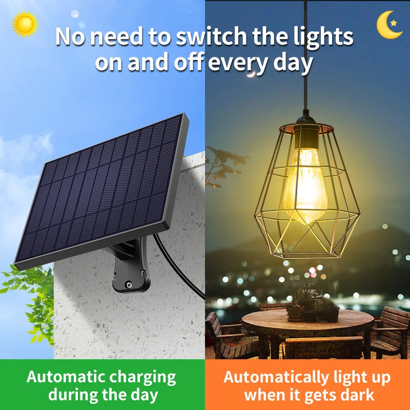 Intelamp Waterproof Solar Pendant Lights For Indoor Outdoor Use