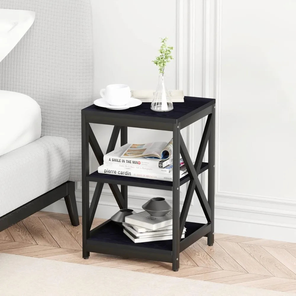 Industrial X-Design 3 Piece Coffee Table And End Tables Set